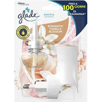 Glade Electric Scented Oil Romantic Vanilla Blossom elektrický osviežovač vzduchu strojček s tekutou náplňou 20 ml