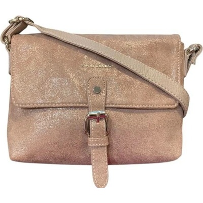 David Jones dámská crossbody kabelka slim stříbrno-7052-1 PINK růžová