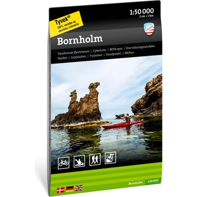 Bornholm 1:50.000 - turistická mapa ostrova Dánsko