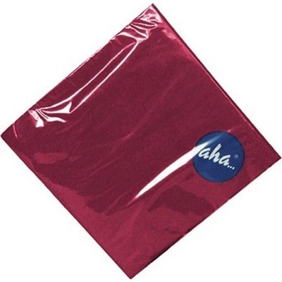 Aha papírové ubrousky 3V 20ks bordó syté 33x33cm