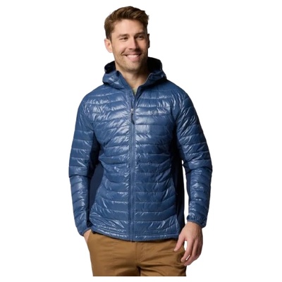 Columbia Powder Pass Hybrid Hooded Jacket Размер: M / Цвят: син