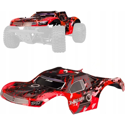 Náhradná karoséria pre RC auto OVERMAX X-Hooligan Červená