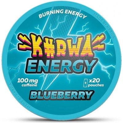 Kurwa Energy kofeinové sáčky blueberry 100 mg 20 sáčků – Sleviste.cz