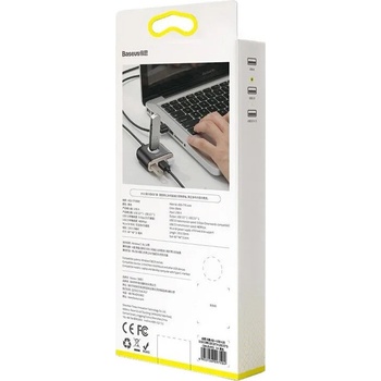 Baseus Square Round USB Adapter HUB USB 3.0 to 1x USB 3.0 + 3x USB 2.0.1m Black