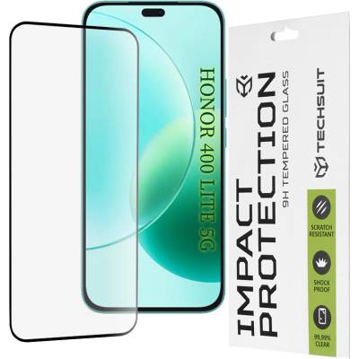 Techsuit - 111D Full Cover / Full Glue Glass - Honor X8b / X8c / 400 Lite - черен