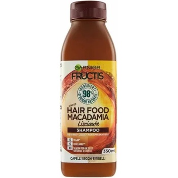 Garnier Fructis Macadamia Hair Food Изглаждащ шампоан с макадамия за суха и непокорна коса 350мл