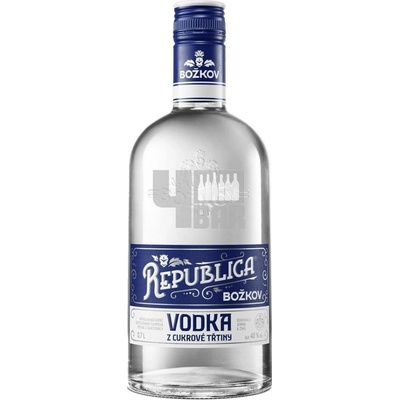 Božkov Republica Třtinová Vodka 40% 0,5 l (holá láhev)