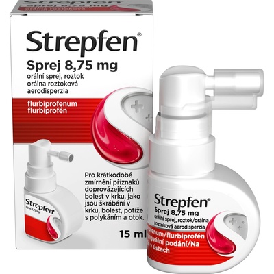 Strepfen Sprej 8,75 mg orálna roztoková aerodisperzia aer.ors.1 x 15 ml