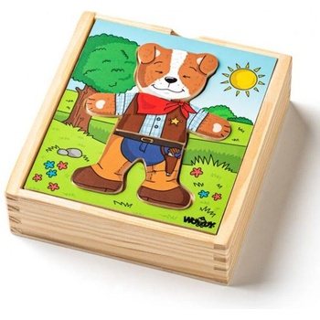Woodyland Кучето Джаф, комплект от шест дървени пъзела (90016)