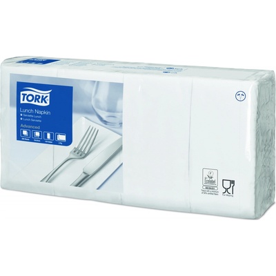 Tork ubrousky papírové 2V obědový 1/8 sklad bílá 33x33cm – Zboží Dáma
