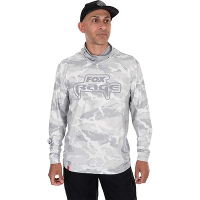 Fox Rage tričko UV Hooded Light Camo Top