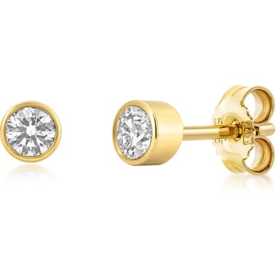 SOFIA DIAMONDS zlaté náušnice s diamantmi 2 x 0,18 ct UDER26658Y-H-I1