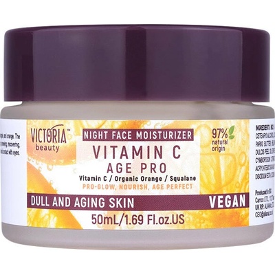 Victoria beauty Vegan Vitamín C AGE PRO nočný s vitamínom C 50 ml