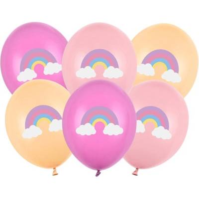 Party Deco Комплект Латексови Балони - Дъга (1 Пакет / 6 Бр. ) (sb14p-339-000-6)