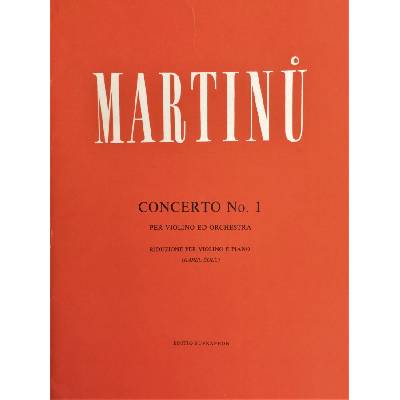 Bohuslav Martinů Concerto No. 1 pro housle a orchestr noty