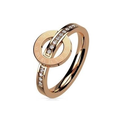 Šperky4U Zlacený ocelový prsten OPR1895