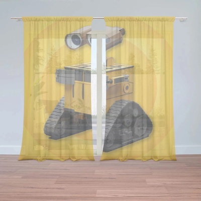 Sablio Záclony Wall-E robot Žltý: 2ks 150x250cm