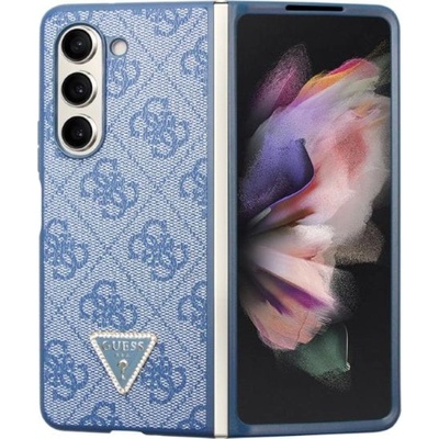 GUESS Гръб Гръб Guess 4G PU Leather Triangle Case за Samsung Galaxy Z Fold 5 - Син