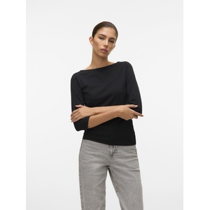 VERO MODA Дамска черна базова тениска с 3/4 ръкави Vero Moda | Cheren | ЖЕНИ | XL