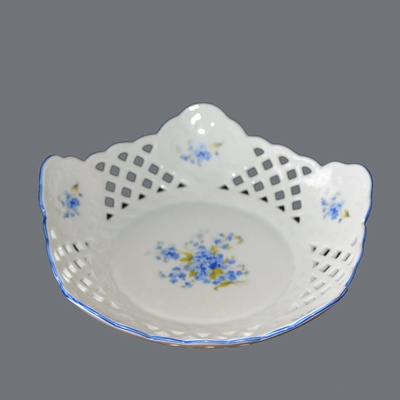 Misa päťhraná prelamovaná 24cm NEZÁBUDKY Český porcelán Dubí
