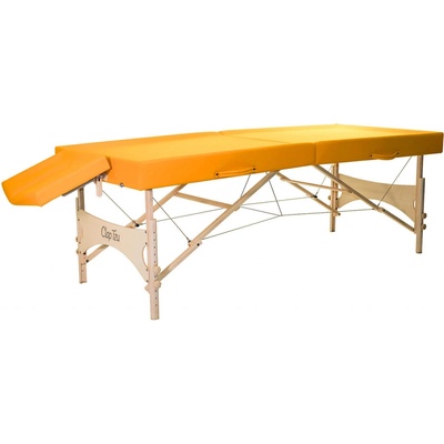 Clap Tzu Skládací masážní lehátko Ayurveda Set oranžová siena 202 x 82 cm 17,5 kg