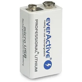Image 1 of everActive Акумулаторна Батерия R22 9V LiIon 500mAh/550 precharged +Usb-C 1бр. в опаковка EVERACTIVE (EVER-BR-R22-LIION-500MA)