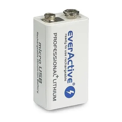 everActive Акумулаторна Батерия R22 9V LiIon 500mAh/550 precharged +Usb-C 1бр. в опаковка EVERACTIVE (EVER-BR-R22-LIION-500MA)