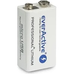 EVERACTIVE Акумулаторна Батерия R22 9V LiIon 500mAh/550 precharged +Usb-C 1бр. в опаковка EVERACTIVE (EVER-BR-R22-LIION-500MA)
