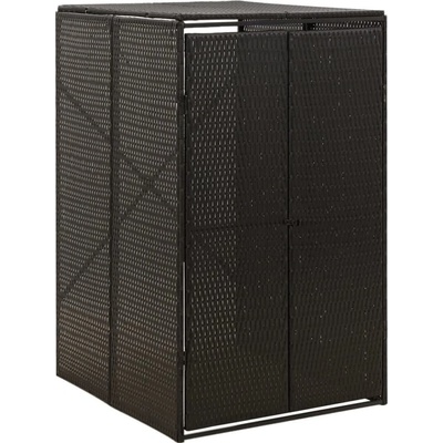 Greatstore Polyratanový 70 x 80 x 117 cm černý