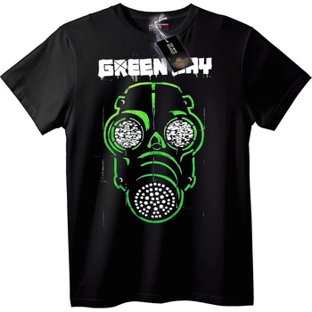 NOONEBRAND Тениска Green Day газова маска - 3XL, Black