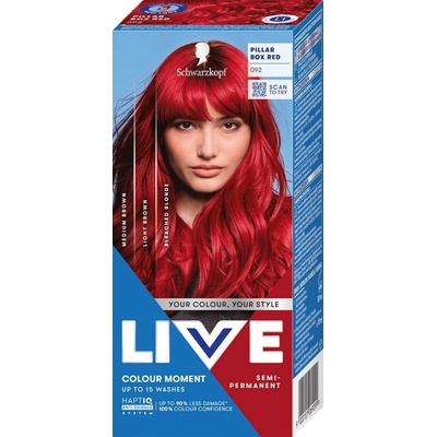 Schwarzkopf Live Ultra Brights or Pastel barva na vlasy 092 Pillar Box Red
