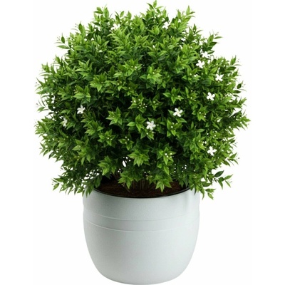 HowHomely PLASTOVÝ KVETINÁČ LUNA CLASSIC 40X32 CM BIELA