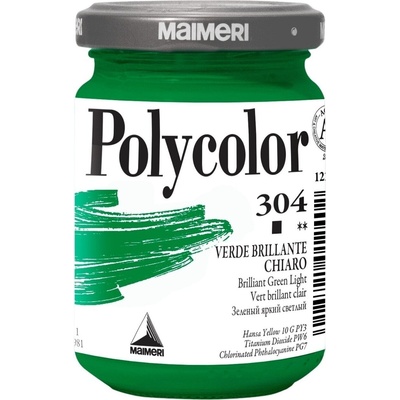 Maimeri Vynil Polycolor АКРИЛНА боя Brilliant Green Light 304 140 ml 1 бр (M1220304)