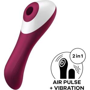 Satisfyer Dual Crush 2 в 1 вакуумен стимулатор за клитор + G-точка вибратор (червен)