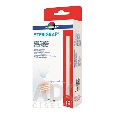 STERIGRAP Náplasťové stehy sterilní 100 x 6 mm 10 ks