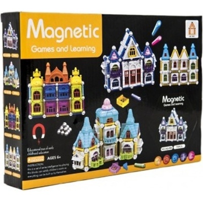 Teddies Magnetická stavebnice domeček 75 ks