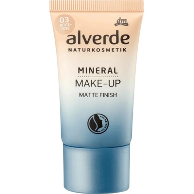 Alverde Naturkosmetik make-up Mineral Matte Finish 03 beige rosé 30 ml