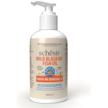 Grizzly Wild Alaskan Fish Oil Plus Schesir lososový olej 250 ml