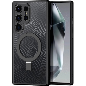 Dux Ducis Aimo MagSafe Case - хибриден удароустойчив кейс с MagSafe за Samsung Galaxy S24 Ultra (черен-прозрачен)