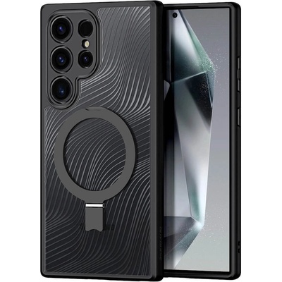 Dux Ducis Aimo MagSafe Case - хибриден удароустойчив кейс с MagSafe за Samsung Galaxy S24 Ultra (черен-прозрачен)