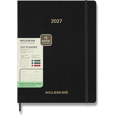 Moleskine Essential A4 týdenní 2027 černý