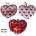 SUN-DAY Heart-shaped candy 37cm 3 patterns mix price per 1 piece