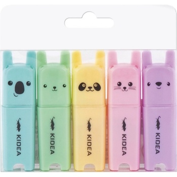 Image 1 of kidea - Текстмаркери Пастел 5 цв. Животни