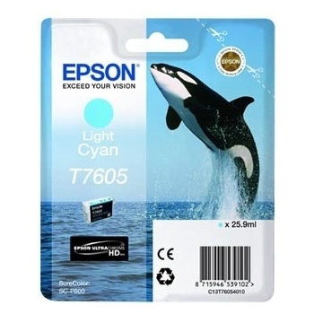 Epson T7605 T76054010 светло циан (light cyan) оригинална касета (C13T76054010)