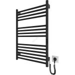 Mario Radiators Банен стълбовиден радиатор HF GREENWICH 170W/230V 77x53 cm черен, десен, кръгъл (MR0027)