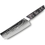 HARAHU Дамаски кухненски нож TA-37576 - Nakiri / Черен / Сив KP37576