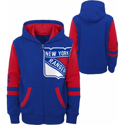 Outerstuff Detská mikina New York Rangers Faceoff Colorblocked Fleece Full-Zip