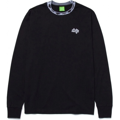 Huf JACQUARD NECK LS KNIT Black