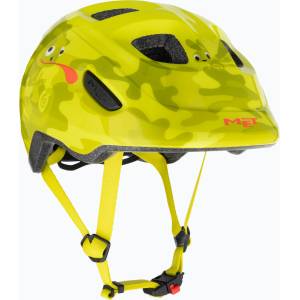 MET Детска велосипедна каска MET Hooray lime chameleon glossy