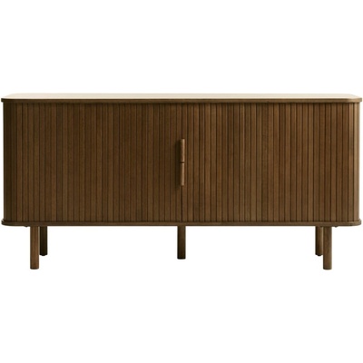 Unique Furniture Кафяв нисък скрин в дъбов декор с плъзгащи се врати 76x160 cm Cavo - Unique Furniture (48942931)